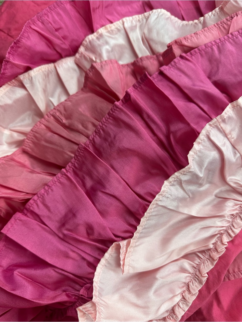 Pine Cone Hill Fine Linen Pink Ruffled Tiered Bed Skirt Twin - Picture 7 of 12